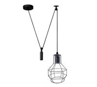 Ledsone Brushed Silver Industrial Ceiling Light Metal Pendant E27 Retro Chandelier For Living Room & Kitchen