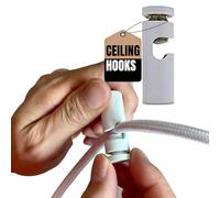 LEDSone Ceiling Cable Mount White Hook for Swag Pendant and Chandelier Lighting Minimalist Cord Keeper Swag Hook for Ceiling and Wall Modern Ceiling Hooks for Swag Light Easy Fit Electrical Cables.
