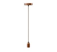 LEDSone Ceiling Hemp Pendant Lighting Industrial Metal E27 Base 95cm Height Adjustable Hanging Pendant Light Fixture for Living Room Bedroom Café (Copper, Without Bulb)