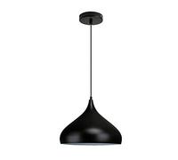 LEDSone Ceiling Pendant Light Modern Vintage Single Head E28 Base Metal Grey Light Shade with Height Adjustable Ceiling Pendant Lamp Fixture for Living Room Bedroom Kitchen Dining Room