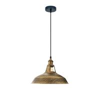 LEDSone Ceiling Pendant Light Shade Modern Hanging Retro Light Vintage Industrial Metal for Dining Room, Garage, Hallway (Brushed Copper + Bulb)