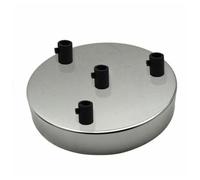 LEDSone Ceiling rose 4 outlet Ceiling Light Mount Base, Vintage Pendant Light Fitting 120mm Chrome Finish, 4 Outlets, hanging lamp fitting kit Metal ceiling rose (chrome colour)