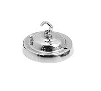 LEDSone Ceiling Rose Hook Plate Vintage Chrome Metal 10.5 cm Antique Single Out Side Fitting with Accessories for Chandliers Pendant Lights Wall Lamps Hanging Lights Planters Decorations