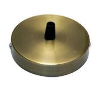 LEDSone Ceiling Rose Pendant Cable Grip Clamp Plate for Light Fitting Hanging Lamp,100mm Black Colour Full Set UK Stock (Green Brass)