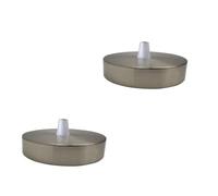 LEDSone Ceiling Rose Pendant Cable Grip Flex Clamp Plate for Light Fitting 100mm Choose Hanging Lamp Multi Colour Full Set (Satin Nickel 2 Pack)