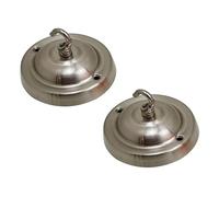 LEDSone Ceiling Rose Satin Nickel Hook Plate Vintage Metal Heavy Duty