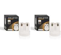 LEDSone Ceramic Porcelain E27 Lamp Holder 46mm(H) × 40mm(W) × 33mm(L) Edison Screw Light Bulb Socket, Heat Resistant LampHolder for DIY Pendant Ceiling Lighting, 240V UK (Ceramic Lamp) (Pack of 2)