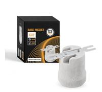LEDSone Ceramic Porcelain Lamp Holder, E26 E27 Edison Screw, 3 Pack