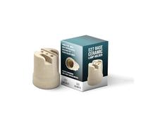 LEDSone Ceramic Porcelain Lamp Holder, E26 E27 Edison Screw Heat Vintage Lamp Light Bulb Holder, Ceramic Light Socket for Halogen, Incandescent, LED Bulbs Replacement, 1-Pack