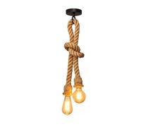 LEDSone Chandelier Pendant Novelty Rope, Vintage Loft Chandelier Hanging Lighting Lamp 2m Rope Pendant Lamp Ceiling Lamp, Lights Suspension Country Style