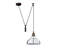 Ledsone Chrome Industrial Pulley Pendant Light Rustic Farmhouse Style Hanging Lamp With Adjustable 195Cm Height For Kitchen Island