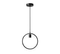 LEDSone Circle Shape Black Pendant Ceiling Lights Shade Metal Frame E27 Holder DIY Minimalist Hanging Lights with Adjustable Wires for Living Room Coffee Shop Hotel Hallway Bar