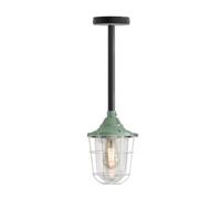 Ledsone Conduit Pendant Light Kit Industrial Farmhouse Black Steel E27 Cage Fitting Ceiling Fixture 50Cm Length
