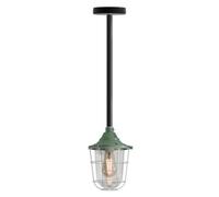 Ledsone Conduit Pendant Light Kit Industrial Farmhouse Black Steel E27 Cage Fitting Ceiling Fixture 80Cm