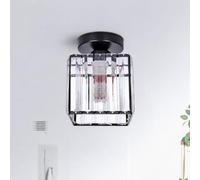 LEDSone Crystal Ceiling Light - Modern Ceiling Lights Living Room LED Ceiling Lighting Industrial Chandeliers Ceiling Lights for Bedroom Hallway Kitchen Bathroom Black