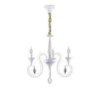 LEDSone Crystal Chandelier, 3 Lights Chandeliers Ceiling Light Modern Dining Room Lights Ceiling for Living Room, White Chandelier for Bedroom, Kitchen, Hallway, E14 Socket