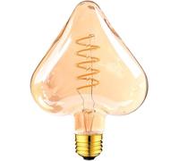 LEDSone Decorative Vintage LED Light Bulb E27 Spiral Non Dimmable T45 T185 ST64 G95 G125 Spiral Filament Amber Glass Warm White Bulbs Retro E27 Screw Bulb