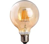 LEDSone Dimmable G95 E27 LED Edison Style Light Bulbs 4W, G95 Edison Screw Decorative Filament Bulbs Amber Globe Glass Warm White Lighting 2700K [Energy Class A]