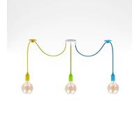 LEDSone DIY Spider 3 Head Pendant Lighting Adjustable Pendant Lamp Fixture with E27 Socket for Hall Restaurant bar Dining Room Cafe, with Blub