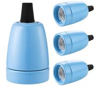 LEDSone E27 Ceramic Porcelain Lamp Holder Socket Adapter - Heat Resistant Light Bulb Holder Fitting, Ø45mm x 60mm Edison Screw ES Lamp Base