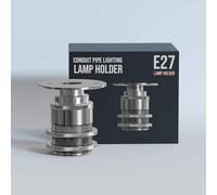 LEDSone E27 ES Bulb Holder Batten Lamp Fitting Threaded 20mm Conduit Pipe Light Holder Ceramic E26/E27 Compatible for Custom Vintage Wall, Pendant & Ceiling Lighting