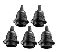 LEDSone E27 Lamp Holder, Vintage Edison Lamp Holder, E27 Screw Lampholder Fitting, DIY Pendant Ceiling Table Light, E27 Base Light Bulb Socket Holder (Black)