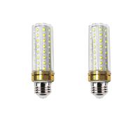 LEDSone E27 LED Corn Bulbs, Cool White, Edison Screw Decorative Candle Corn Light Bulb for Ceiling Fans, Cabinet Lighting, Sconce (2 Pack)