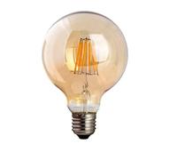 LEDSone E27 LED Vintage Light Bulb Screw 8W Edison LED Filament Bulb G95 Globe Edison Style Dimmable LED Bulbs Retro Amber Glass Decorative Light Bulbs Warm White 2700K