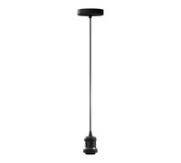 LEDSone E27 Pendant Light Fitting Vintage Industrial Ceiling Lamp Holder Hanging Light Kit with 1m Adjustable Fabric Cord Edison Bulb Compatible for Kitchen Dining Bar Café