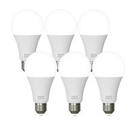 LEDSone E27 Screw Bulbs, Cool White 6500K, 15W 80LM/W Lumens Super Bright E27 LED Bulbs, GLS Energy Saving Edison Lightbulb, Non-dimmable, Pack of 6