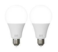 LEDSone E27 Screw Bulbs, Cool White 6500K, 18W 80LM/W Lumens Super Bright E27 LED Bulbs, GLS Energy Saving Edison Lightbulb, Non-dimmable, Pack of 2