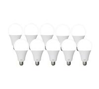 LEDSone E27 Screw Bulbs, Cool White 6500K, 25W 80LM/W Lumens Super Bright E27 LED Bulbs, GLS Energy Saving Edison Lightbulb, Non-dimmable, Pack of 10