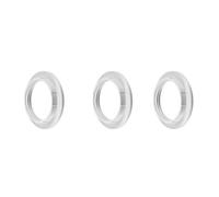 LEDSone E27 Screw Lampshade Lamp Light Shade Collar Ring Adapter retaining Black, White 2 Packs (White - 3 Pack)