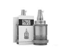 LEDSone E27 Vintage Solid Bulb Socket, E27 Lamp Holder Base, Edison Screw E27 Wall Socket Light Bulb Socket Adapter, AC 120-240V, Ceiling Light Fitting