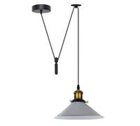 Ledsone E27 White Vintage Pendant Light 2M Metal Hanging Lamp Retro Ceiling Lamp 60W For Indoor 110V To 240V