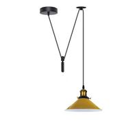 Ledsone E27 Yellow Vintage Pendant Light 2M Metal Hanging Lamp Retro Ceiling Lamp 60W For Indoor 110V To 240V