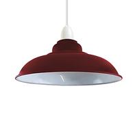 LEDSone Easy Fit Lampshade Industrial Ceiling Pendant Metal Shade 32cm Modern Pendant Lightshades for Bedroom Living Room Restaurant Kitchen Hallways (Burgundy)