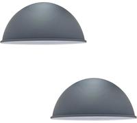 LEDSONE Easy Fit Light Shade, Vintage 2 Pack of Metal 21cm Dome Shaped Ceiling Light Shade Pendant Light Lampshade for Living Rooms bedrooms Kitchen Dining Room Restaurant Cafe