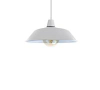 LEDSone Easy fit Retro 36cm Pendant Lampshade, Hanging Pendant Light Shade Easy Fit Various Type Indoor Lampshade loft Industrial Style Metal Light Shade (White)