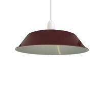 LEDSone Easy fit Retro 36cm Pendant Lampshade, Hanging Pendant Light Shade Easy Fit Various Type Indoor Lampshade loft Industrial Style Metal Light Shade (Burgundy)