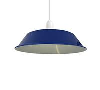 LEDSone Easy fit Retro 36cm Pendant Lampshade, Hanging Pendant Light Shade Easy Fit Various Type Indoor Lampshade loft Industrial Style Metal Light Shade (Navy Blue)