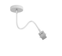 LEDSone Flexible Wall Sconce E27 34.5cm Metal Ceiling & Wall Light Single Head Directional Indoor Light for Bedroom Living Room Hallway Restaurant (White Without Bulb)