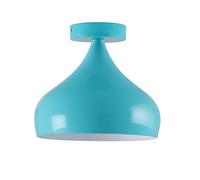 Ledsone Flush Mount Ceiling Light 31.5 Cm Metal Blue Industrial E27 Retro Easy Fit Light