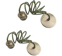 LEDSone Green Brass Vintage Metal Ceiling Pendant Light Fitting Army Green Twisted Braided Flex 1m Cable E27 Lamp Holder Suspended Pendant Light Fitting Kit for Indoor Lightings