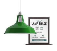 LEDSone Green Lampshade for Ceiling Lamp Shades 30cm Light Shade Ceiling Light Industrial Replacement Metal Decorative Pendant Lighting Bulb Guard Lamp Shades for Indoor Light Shade
