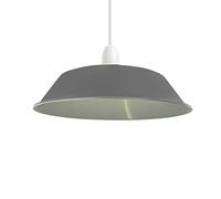 LEDSone Grey Industrial 36cm Metal Pendant Lampshade Easy Fit E27 Ceiling Light Shade for Living Room, Kitchen, Bedroom