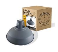 LEDSone Grey Metal Lamp Shades in a Retro Modern Style Antique Shades for Ceiling Lights, Lampshades for Vintage Industrial Pendant Lights Bedroom, Kitchen, and Bathroom