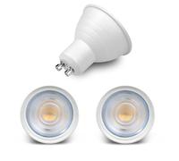 LEDSone GU10 LED Spotlight Bulb, 3000K Warm White, 50° Beam, 550lm, Non-Dimmable, Energy-Saving Light for Indoor Use: Kitchen, Living Room, Bedroom, Pack of 2