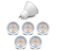 LEDSone GU10 LED Spotlight Bulb, 6000K Cool White, 50° Beam, 550lm, Non-Dimmable, Energy-Saving Light for Indoor Use: Kitchen, Living Room, Bedroom, Pack of 5
