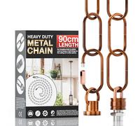 LEDSone Heavy Duty Metal Chain - 90cm Iron Thread with Carabiners for Chandelier Suspended Pendant Hanging Chains, Safety Barriers, and Outdoor, Indoor & Garden Décor